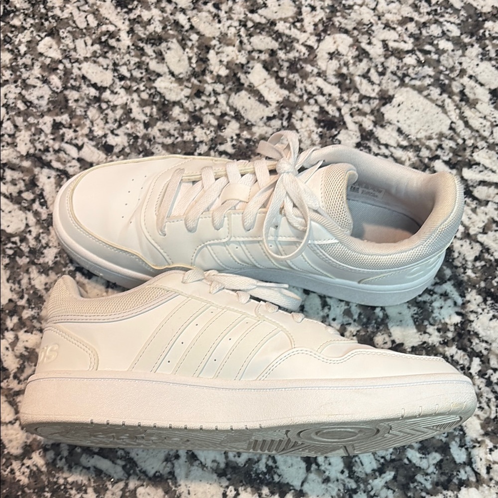 Adidas All-White Athletic Sneakers